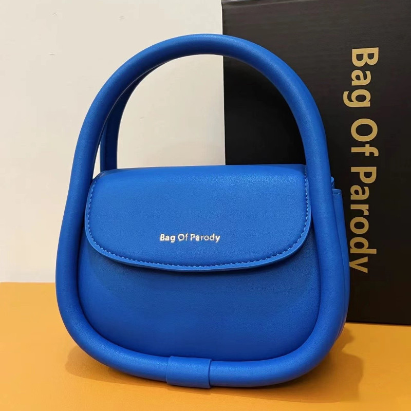 Bag Of Parody Soft O Bag Ladies Small Crowdmini 2022 New Tide Skew Satchel Blue Bag Superior Sense