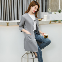 Korean beautician overalls semi-permanent tattoo artist skin management manicure cosmetics beauty salon coat autumn and winter