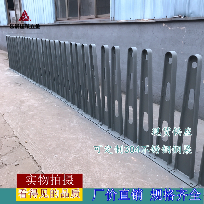 Customizable glass canopy steel beam canopy ox leg bracket canopy steel frame H-shaped steel structure rain with carbon steel pick beam