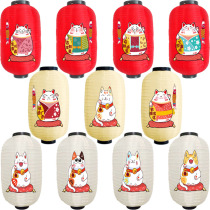 Lucky cat Japanese Japanese style lantern private custom izakaya restaurant hotel decoration chandelier shade lantern