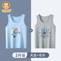 Небо синий+цветочный серый