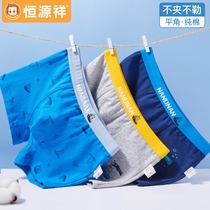 Hengyuanxiang childrens underwear pure cotton middle and big boys boxer briefs little boy 12 teenagers 15 boxer shorts