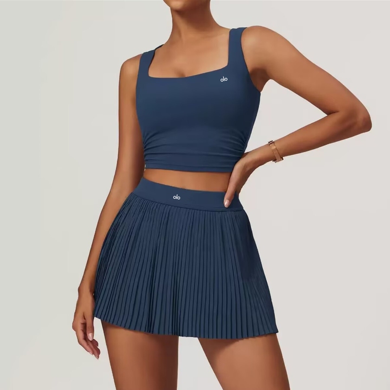 2025 New Yoga Clothes from the United States, Quick-Drying Tank Tops, Sports Tennis Suits, Women's Fitness Badminton Short Skirts