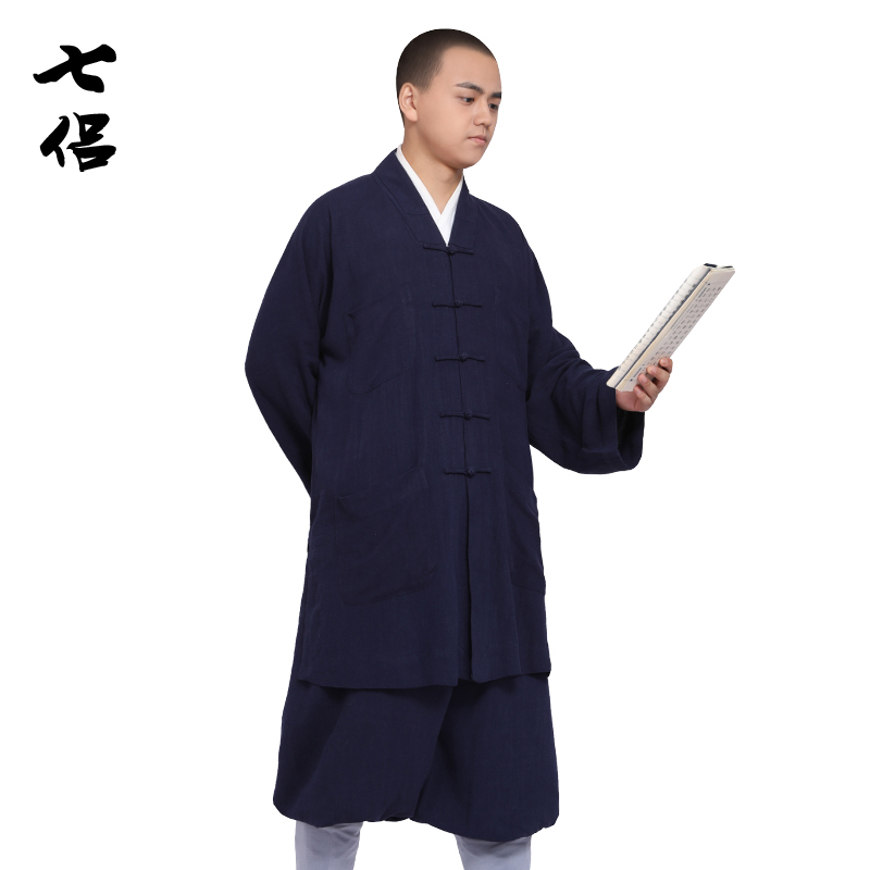 Shangyuan Bảy người bốn mùa bông và lanh tu sĩ ngắn quần áo nhà sư lanh váy quần áo tu sĩ nhỏ nhà sư quần áo hai bộ Phật giáo