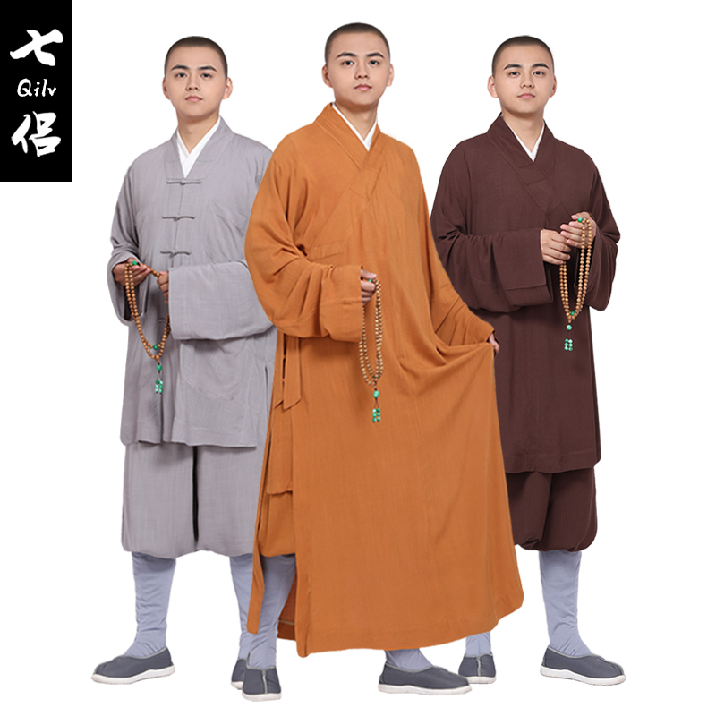 Shangyuan Seven lovers of spring and summer ice silk monk's clothing short-manded rohan coat-suit monk clothes short-shirt monk and monk's clothing