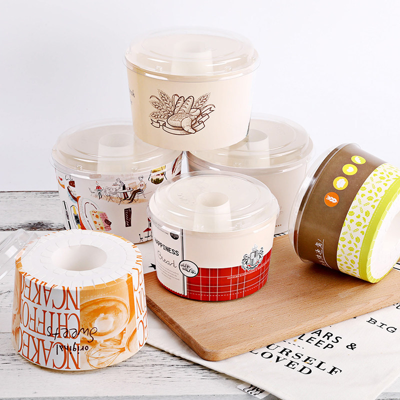 American polyester Chiffon hollow cake paper mold Chiffon cake abrasive chimney cake hot pot cake paper cup 10 sets