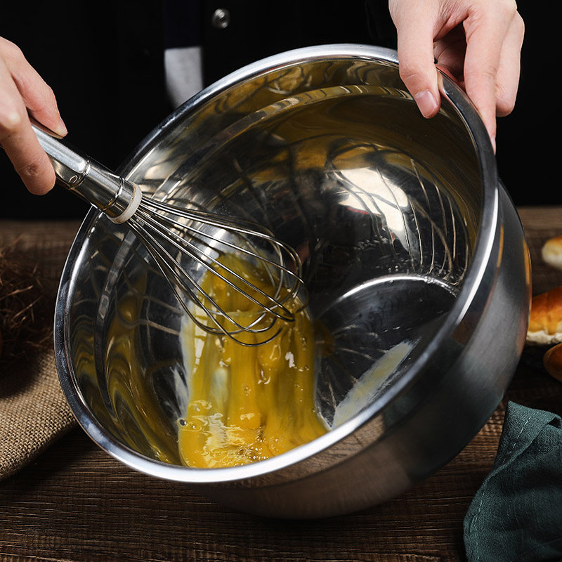 Mei polyester egg beater cream protein egg white stainless steel household deep milk froth machine basin baking tool mold