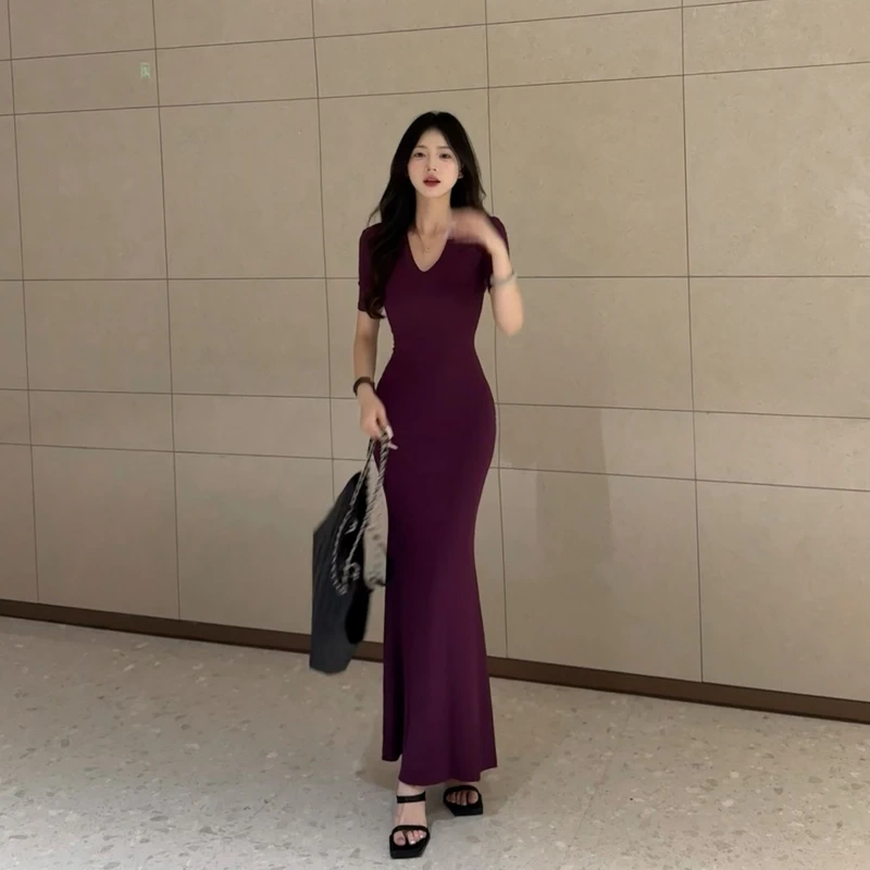 【Simita】French-Style Waist-Cinching Fishtail Stepmother Dress 2026 New Trendy Sexy Slim-Fit Long Dress