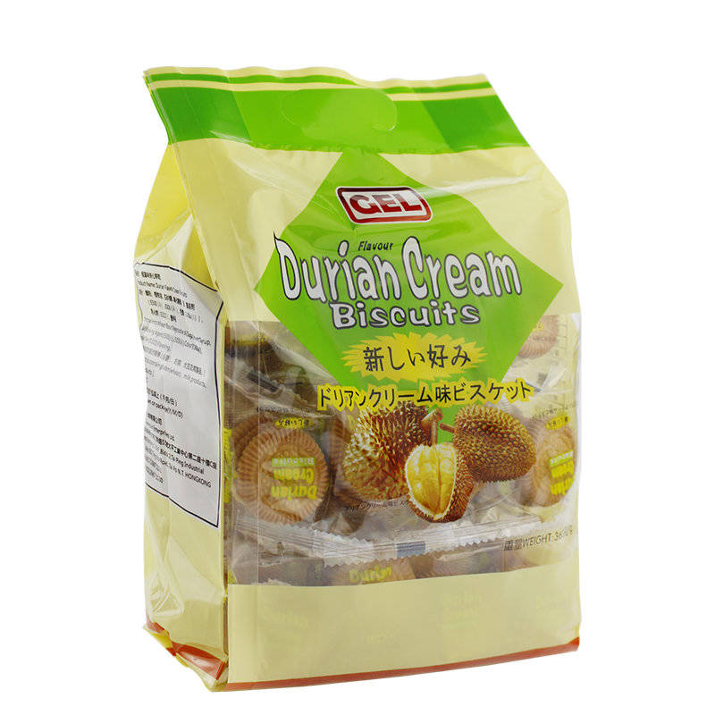 Hong Kong Zero Food Jiesheng GEL Durian Flavored Sandwich Biscuits 360g Delicious Hot Sale Special Delicious