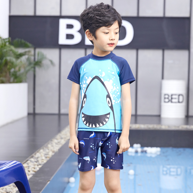 2022 New Kids Swimsuit Set Boys Split Quick Dry Swimsuit Boys Swimwear Cartoon Swimsuit Swimsuit Swimsuits