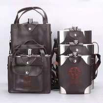 Stainless steel wine flask Russian small wine flask wine glass funnel 1kg to 10kg wine set