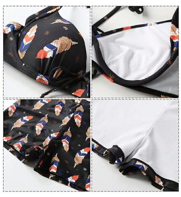 Cặp đôi đồ bơi nữ ba mảnh kiểu váy bảo thủ che mỏng đi biển đi biển bộ đồ bơi bikini 	bộ đồ đôi đi biển
