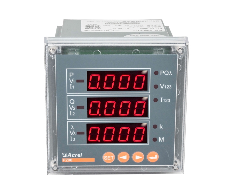 Ancori PZ96-E4 three-phase four-wire pulse output three-phase energy meter input 380V panel mounted