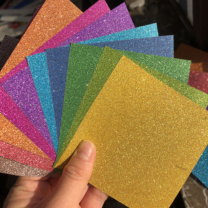 Flash diamond paper crane students diy handpaper paper cut paper cut paper flower paper flowing paper sand kindergarten paper