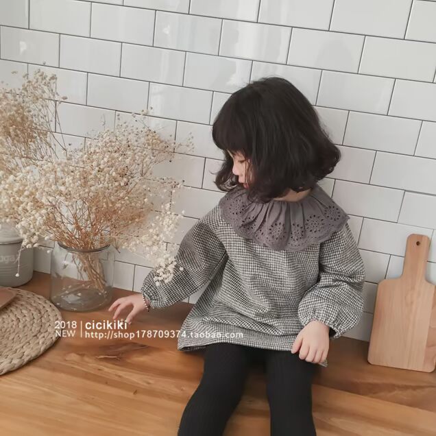 Váy bé gái mùa thu đông 2018 Quần áo trẻ em nữ mới bé gái kẻ sọc giản dị công chúa váy thời trang trẻ em váy cho bé gái 10 tuổi