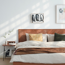 minimore) peacock bed) Nordic Japanese style retro modern simple solid wood cherry wood master bedroom double bed 1 8