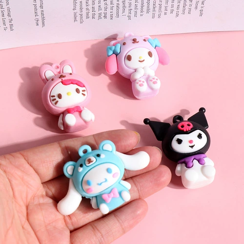 Sanrio, трехмерная мультяшная милая кукла, кремовый аксессуар с аксессуарами, в 3d формате, «сделай сам»