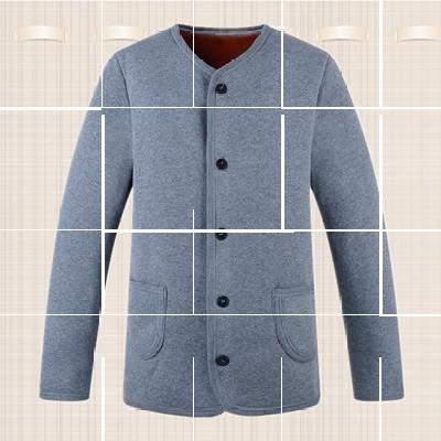 Đồ lót mens quần áo mùa thu cha nam cộng với nhung năm người j ông già cardigan ấm người đàn ông dày khóa grandpa bông.