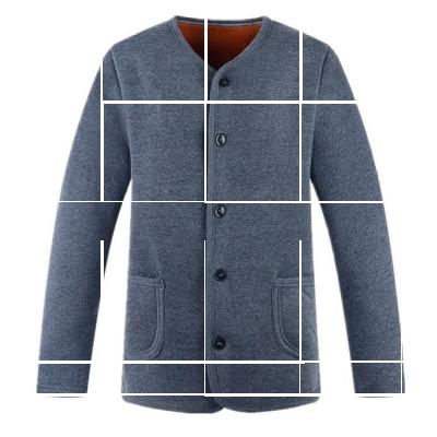 Đồ lót mens quần áo mùa thu cha nam cộng với nhung năm người j ông già cardigan ấm người đàn ông dày khóa grandpa bông.