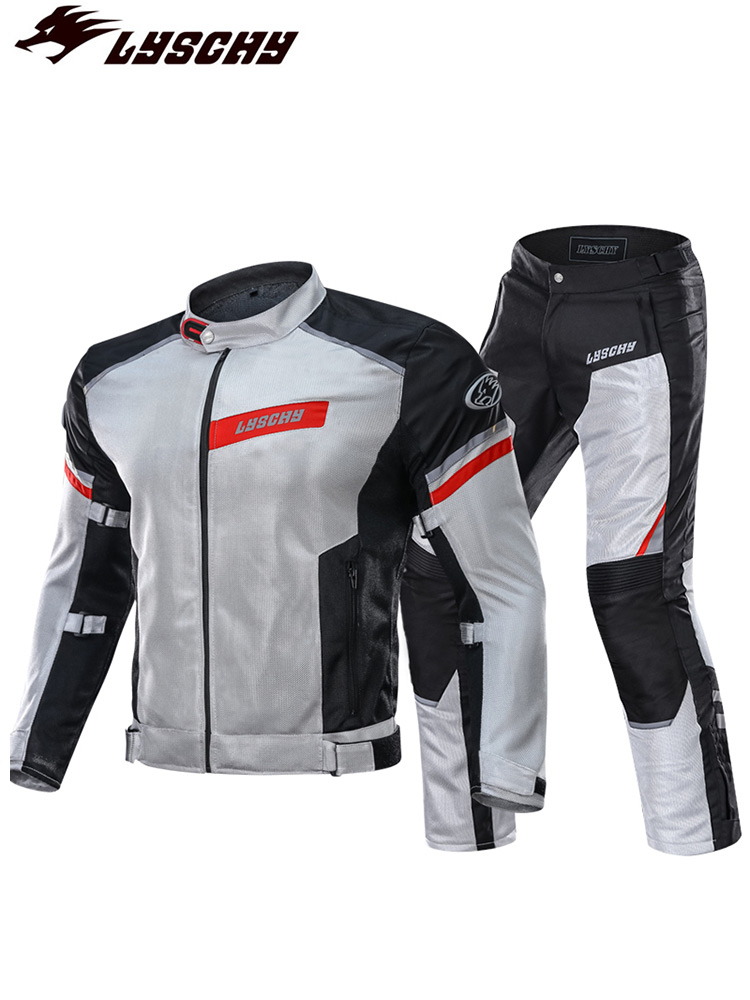 LYSCHY thunder wing summer motorcycle riding suit suit men's jacket Mesh breathable fall-proof motorcycle suit racing suit