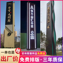 Large spiritual fortress custom outdoor guide card shopping mall stainless steel parking lot guide Street sign vertical guide sign