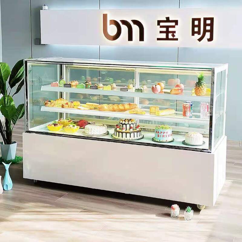 Baoming Right-Angle Cake Counter-Type Refrigerated Display Cabinet Commercial Fresh-Keeping Cabinet Fruit Air-Cooled Pastry Dessert Cabinet Bar Counter