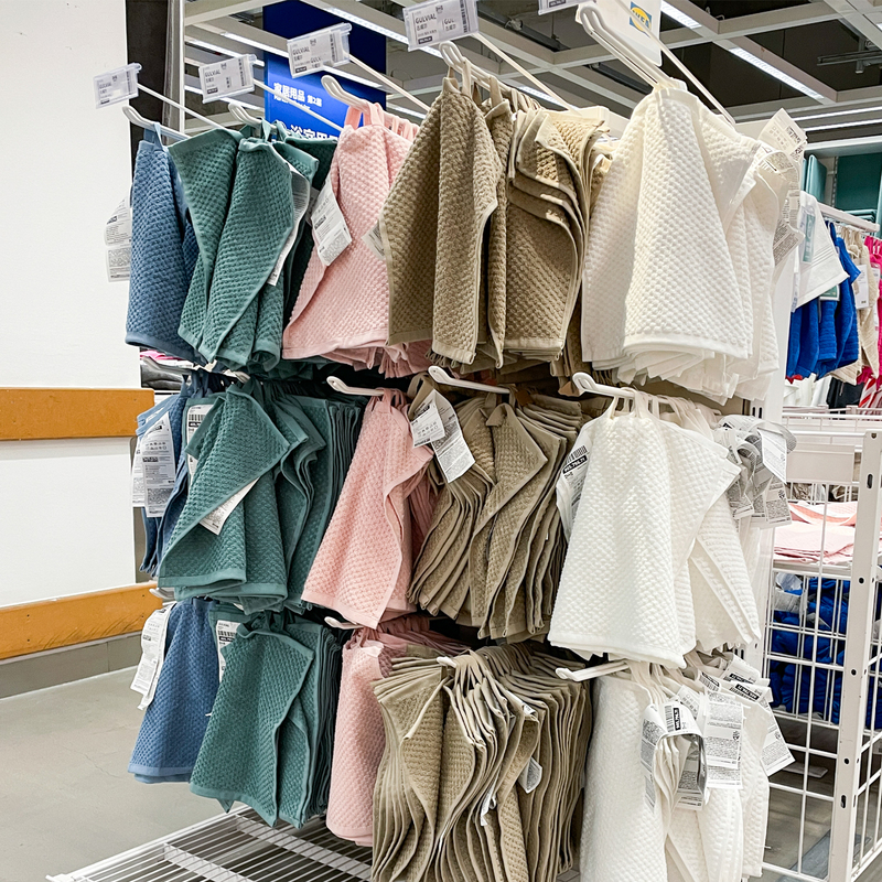 Ikea Guigui Small Square Towel, Made of Pure Cotton, Highly Absorbent, Soft and Skin-Friendly for Washing Face and Wiping Hands