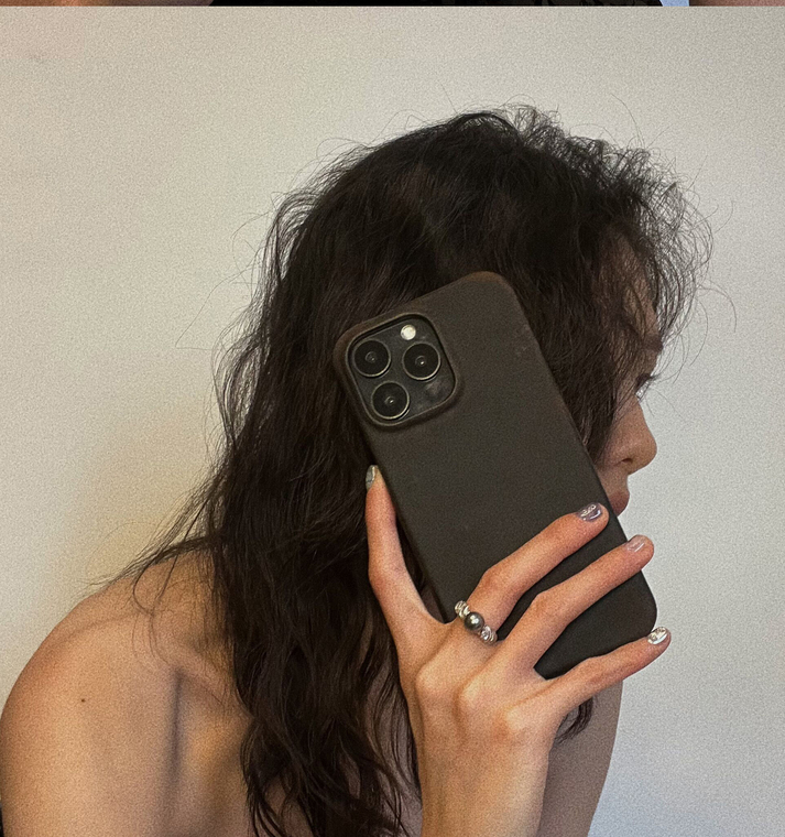 Vintage Dark Brown Niche iPhone Case