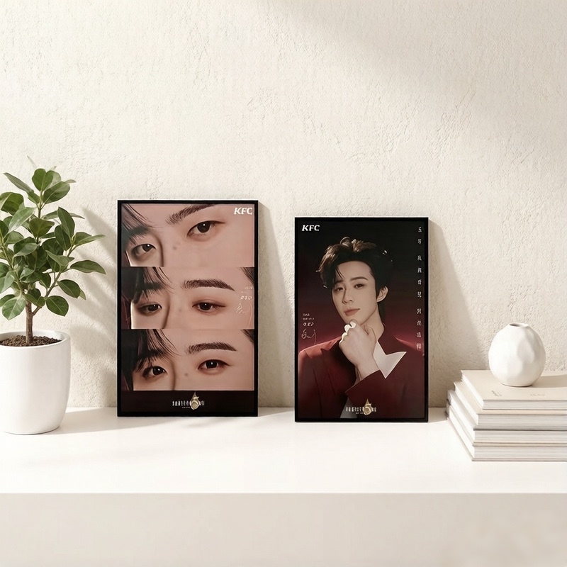 [Liu Yuning Exclusive] Photo Frame Aluminum Alloy Frame Magazine Merchandise Wall-Mounted Thin Edge Elevator Celebrity Poster Frame