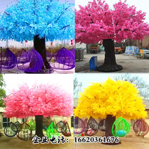 Net red emulation cherry blossom tree hanging basket Xu willing tree rotary hanging chair pit dad over mountain bike space shuttle luminous trampoline