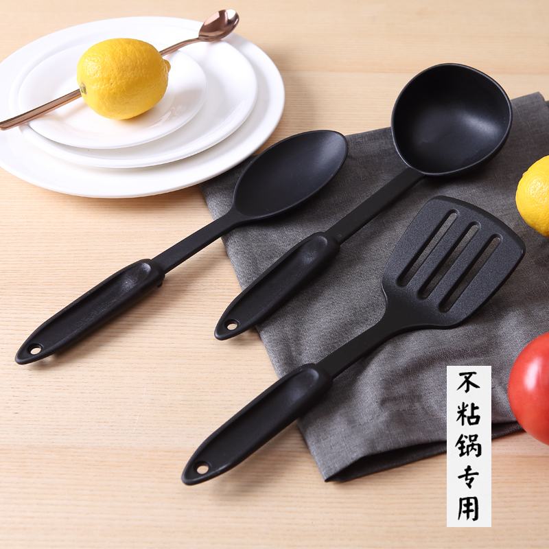 Nylon long-handled pot shovel guard pot kitchen utensils frying shovel frying egg shovel household kitchen three-piece non-stick pot special