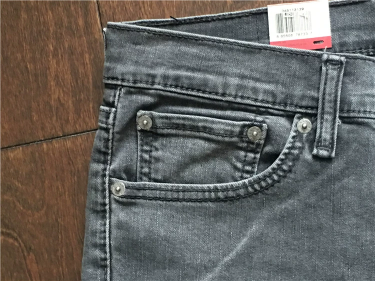 Trang web chính thức của Hoa Kỳ mua quần jean lửng nam màu xám Levis 511-2804 áo nam đẹp