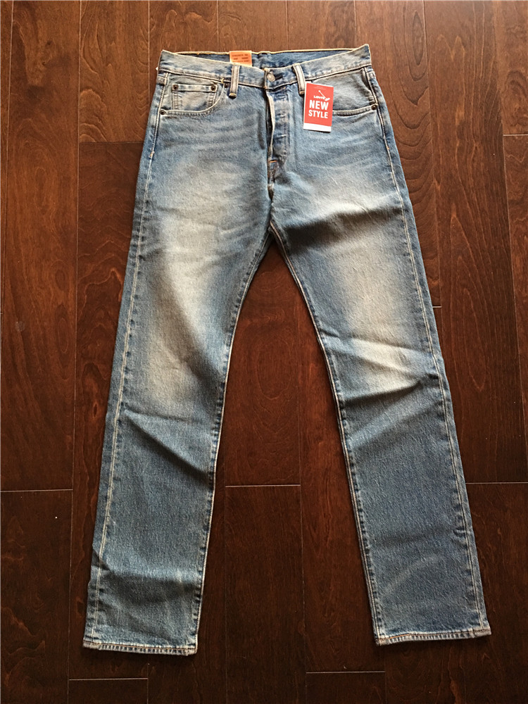 Mỹ quầy quần jean thẳng của Levi 501 Levis thời trang nam cao cấp