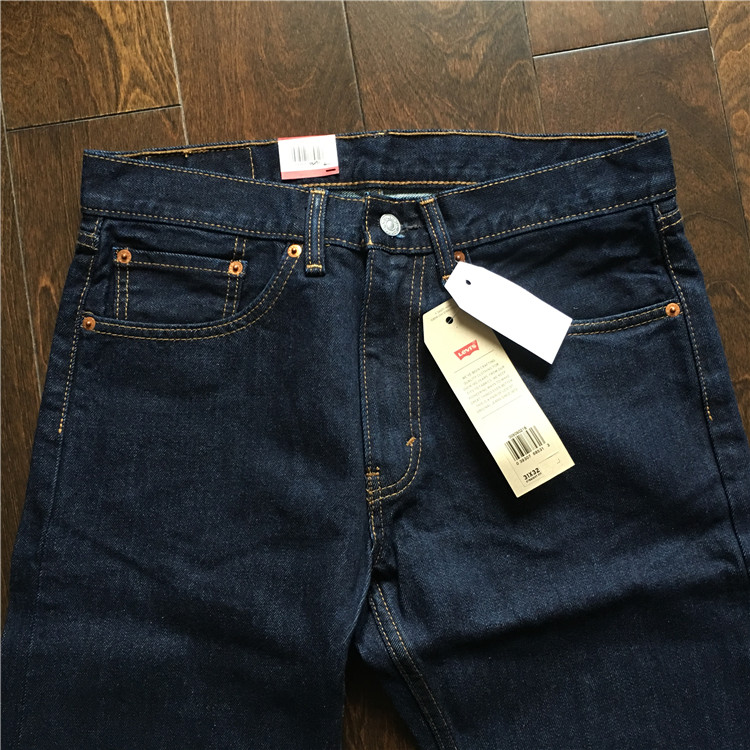 Mỹ chính hãng Levis 505-0216 Quần jean nam màu xanh đậm quần bò nam đẹp