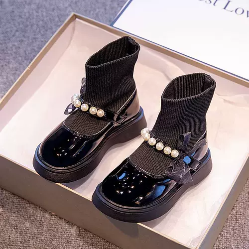 Туфли, носки, флисовая удобная обувь, осенние детские короткие сапоги, удерживающий тепло наряд маленькой принцессы, подходит для подростков