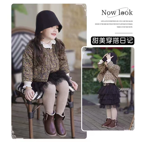 Martens, флисовые ботинки, демисезонные короткие сапоги, детские туфли, наряд маленькой принцессы