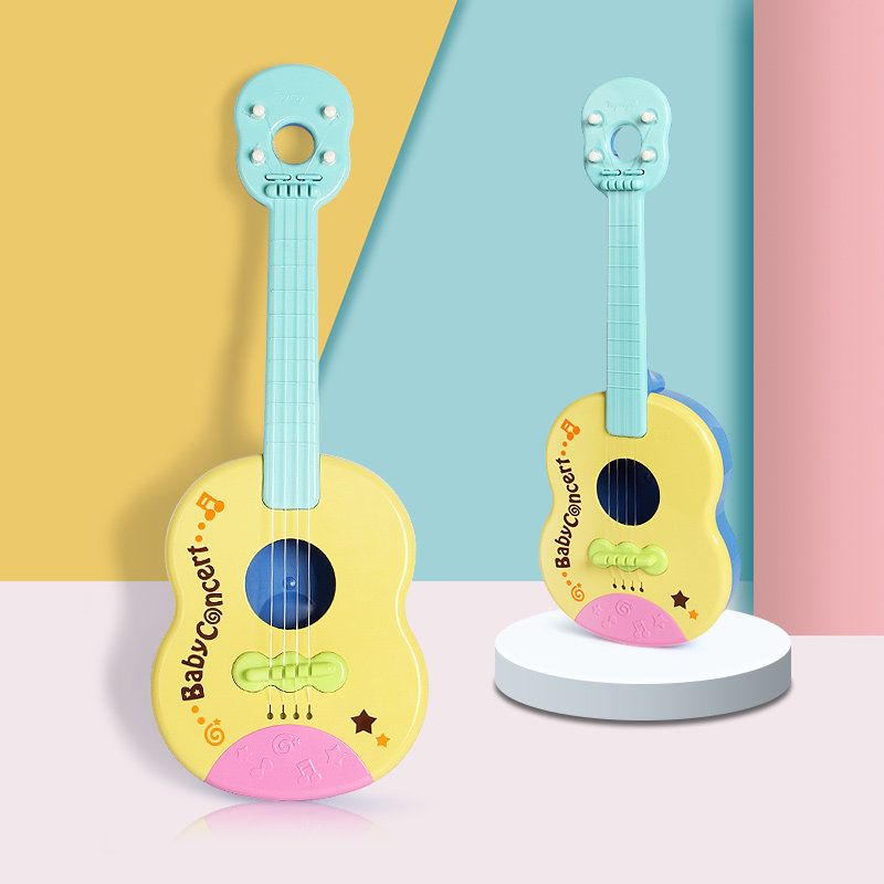 Japan Toyroyal Royal Happy Guitar Toys Boys and Girls Early Teach to Play Simulation Instrument Yukri