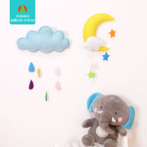 Kindergarten Christmas decorations Corridor hanging ornaments Clouds moon stars Raindrops Children ins room Game tent