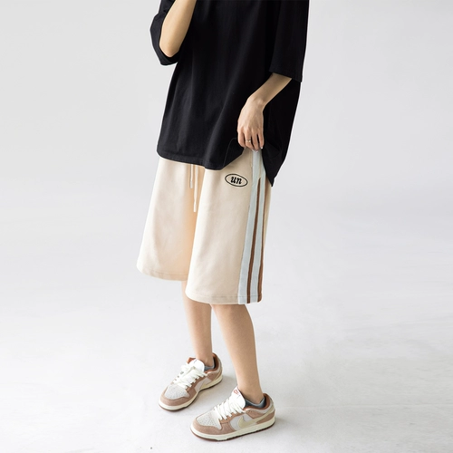 Tide, спортивные летние шорты, штаны, коллекция 2022, высокая талия, на шнурках, свободный крой