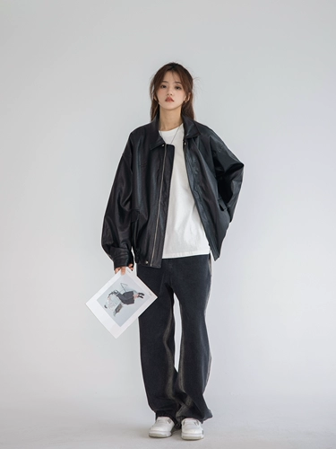 Ретро полиуретановая куртка, подходит для подростков, в американском стиле