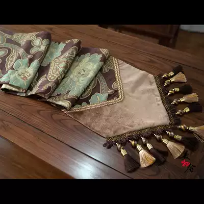 Villa model room table flag European-style high-end luxury American European and American style retro tablecloth Coffee table flag American table flag