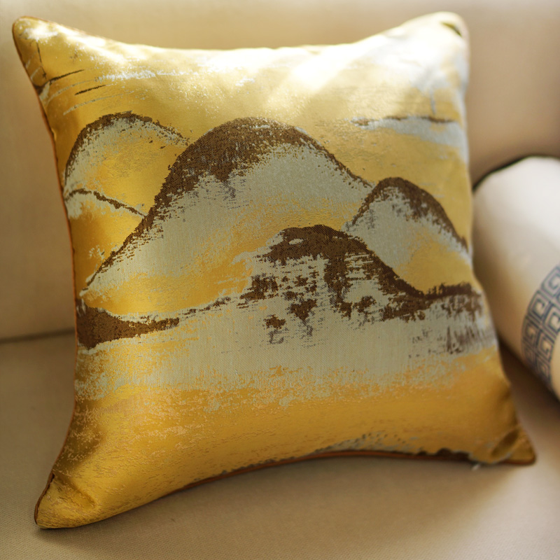 New Chinese light lavish with bag backrest cover Chinese style sofa Pillow Customize Pillow Back Cushion Bedside Table Waist Pillow Seat Lean