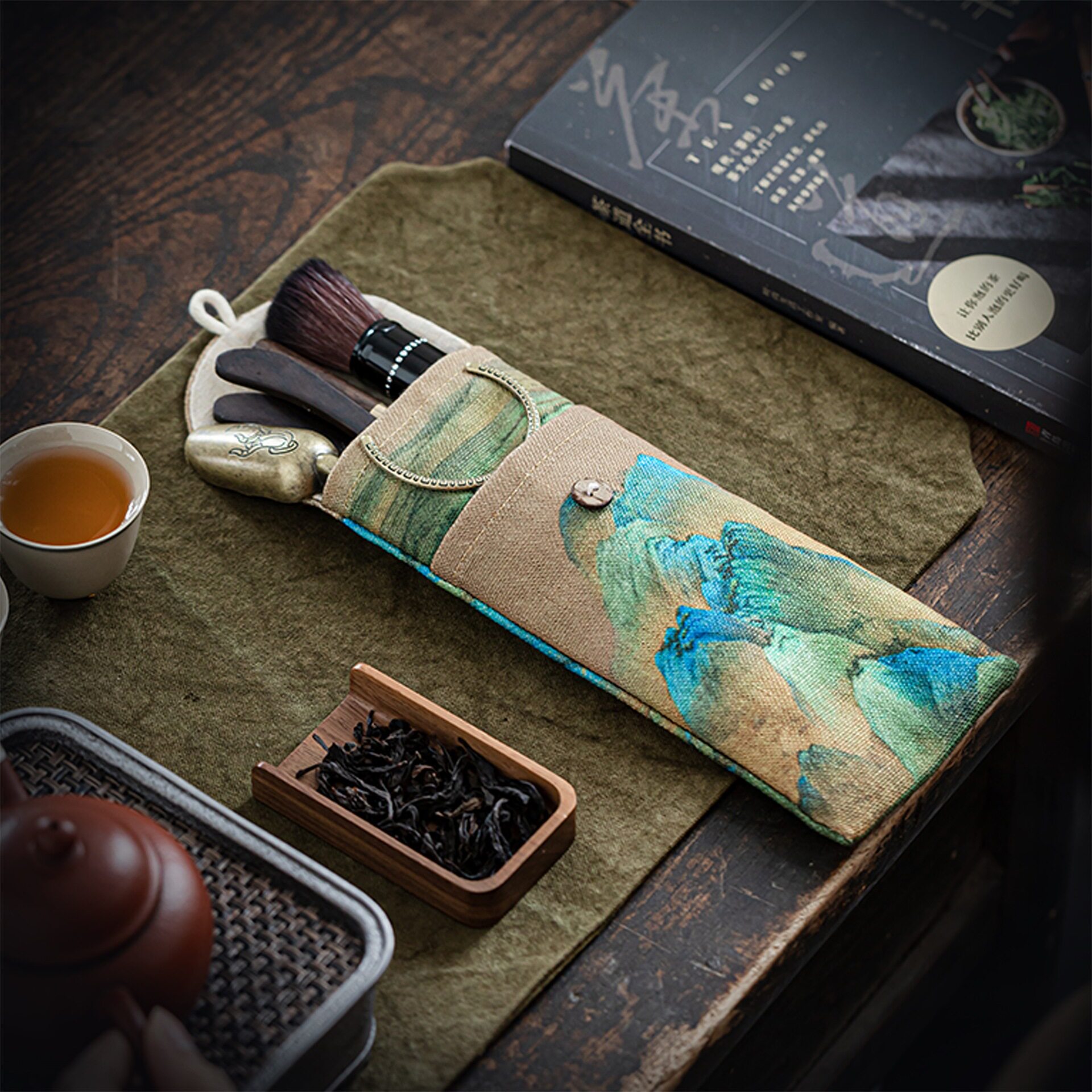Thousands Of Miles of Chinese Mountain Chinese Tea Trail Six Gentleman Collection Bag Portable Containing bag Tea Road Accessories Tea For Three Sets Of Cloth Bags