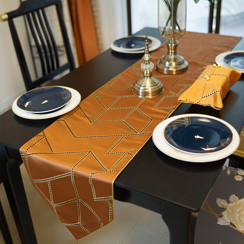 Light extravagant table flag orange upscale bed Flag-like interbed tail towels bed head cabinet TV cabinet Gaib tea table Xuanguan Table cloth