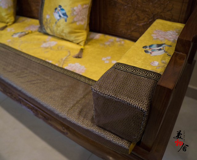 Trung Quốc Rosewood sofa đệm bọc ghế ăn đệm cung điện ghế Taishi tựa lưng rắn gỗ xốp ghế phân đệm sofa gỗ