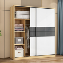 Wardrobe home bedroom solid wood sliding door assembly wardrobe rental room with simple modern economy simple cabinet