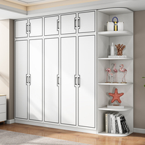 Wardrobe household bedroom rental room for simple modern wood against door closet solid wood children small cabinet