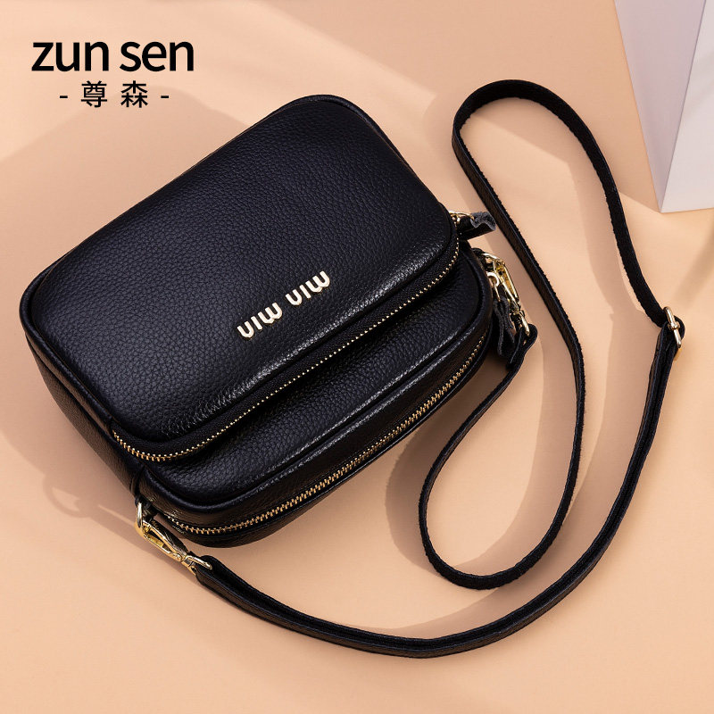Oblique Satchel Women 2022 New Genuine Leather Women Bag 100 Hitch Fashion Bag Lady Head Layer Cow Leather Mother Double Bag
