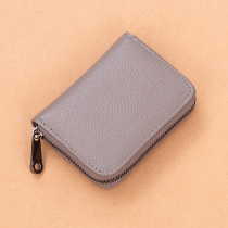 Card bag female leather anti-theft brush multi card position certificate card package large capacity card holder small man card holder anti-demagnetization