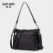 Leather middle-aged mother shoulder bag women bag 2021 new old mother-in-law soft leather shoulder bag large capacity small bag